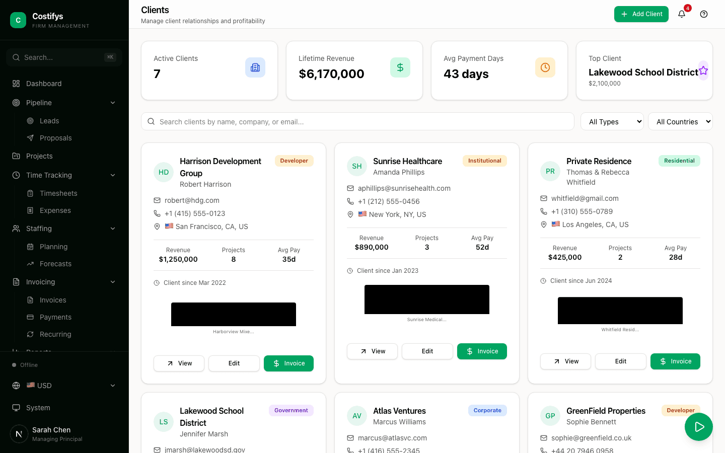 Integrations - Costifys app screenshot