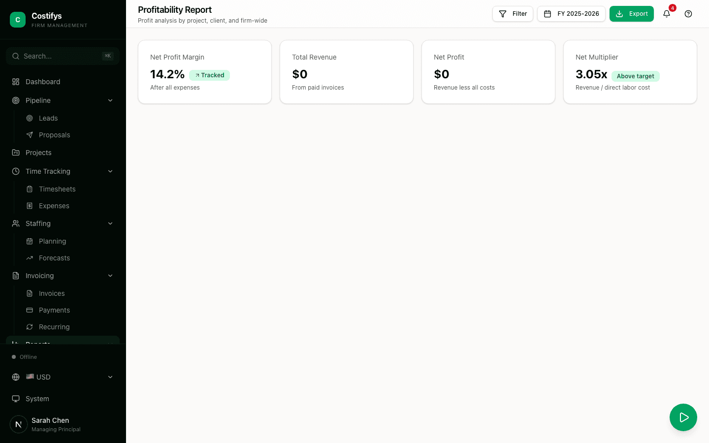 Reports That Tell You What to Do Next - Costifys screenshot
